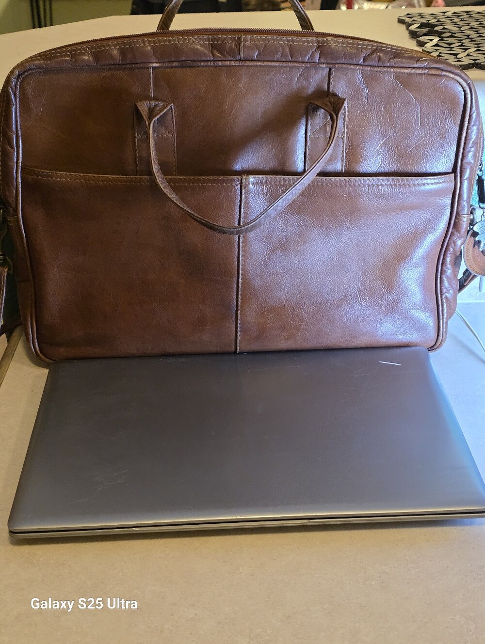 Vintage CORTEZ Brown Colombian Leather Briefcase Laptop Bag - EUC - Picture 12 of 17